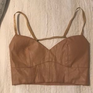 Comfy Leather Look Crop!